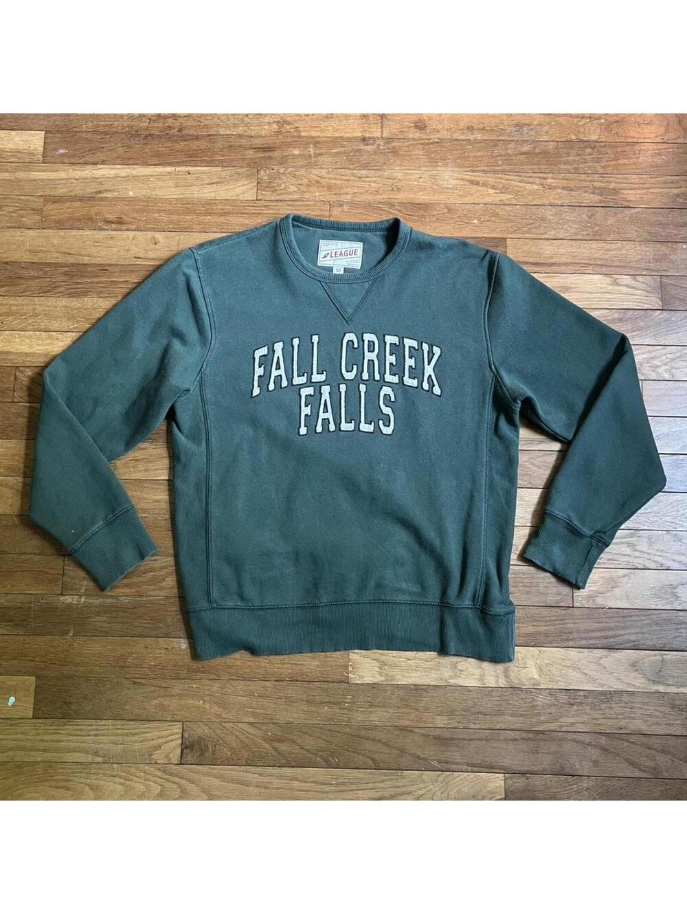 League Fall Creek Falls green Crewneck Sweatshirt